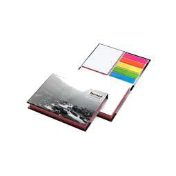 Geiger-Notes Haftnotizen Prag White Bestseller gloss, inkl. Druck auf Umschlag, Farbschnitt rot