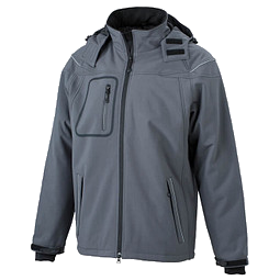 JAMES & NICHOLSON Herren Softshell-Jacke, grau, L