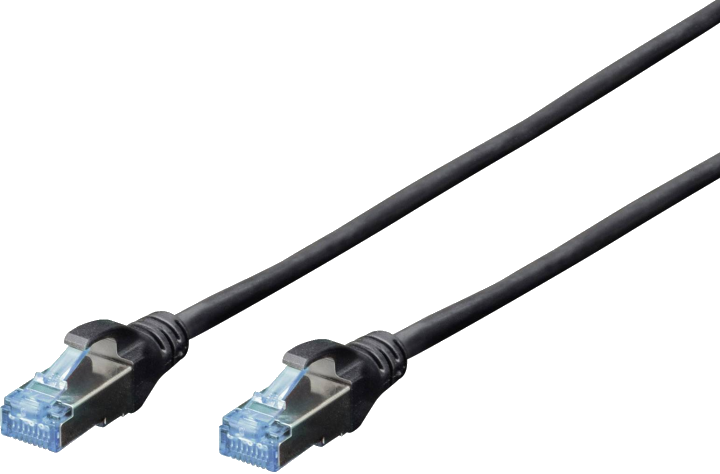 Digitus Patch-Kabel RJ-45 (M) zu RJ-45 (M) 0.5m CCA SF/UTP Cat 5e schwarz (DK-1532-005/BL)