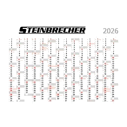 Clever-Plan-Wandplaner 2026 , abwaschbar, inkl. 1-farbigem Druck