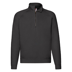 FRUIT OF THE LOOM® Unisex Sweatshirt Zip-Neck, schwarz, XL