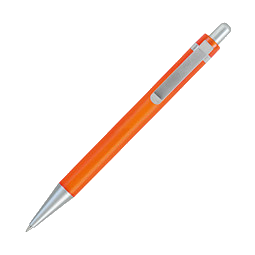 Druckkugelschreiber Den Haag, blaue Mine, orange-gefrostet