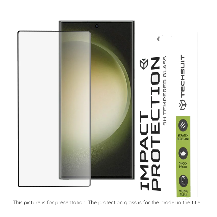 Displayschutzfolie Techsuit für Oppo Reno15 Pro Max, gehärtetes Glas, Full Glue, 111D, Schwarz