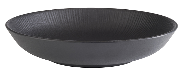 APS Speiseteller NERO tief, Durchmesser: 225 mm, schwarz