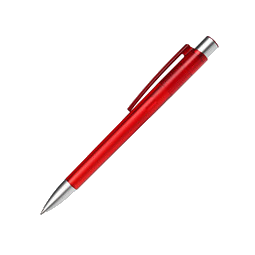 burger swiss pen® Kugelschreiber Delta-Frosted, blaue Mine, rot-gefrostet
