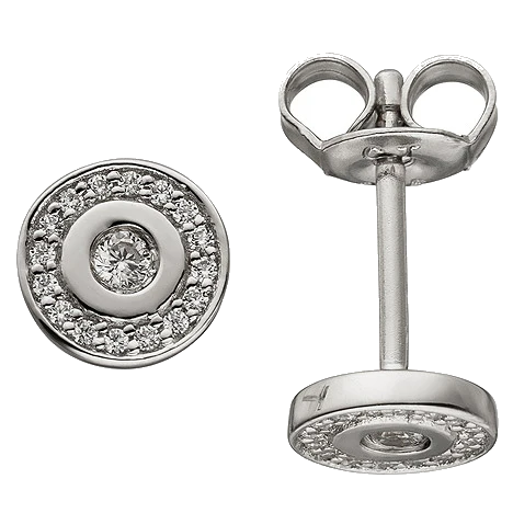 Ohrstecker 925 Sterling Silber 34 Zirkonia Ohrringe Silberohrringe