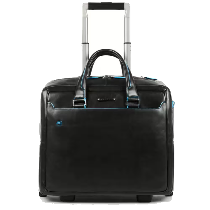 Piquadro Blue Square Pilotenkoffer 2-Rollen mit Laptop-Fach Schwarz