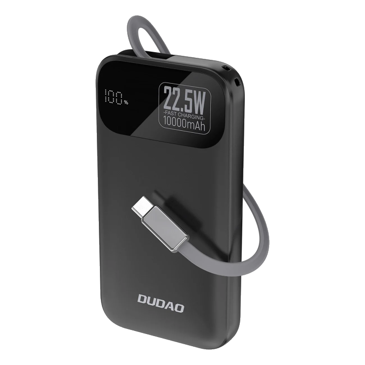 Externer Akku Dudao K31, 10000mAh, 22.5W, PD, 2 x USB-C, Schwarz