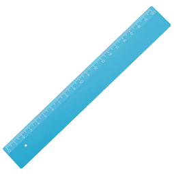 Kunstoff-Lineal, 20cm, hellblau