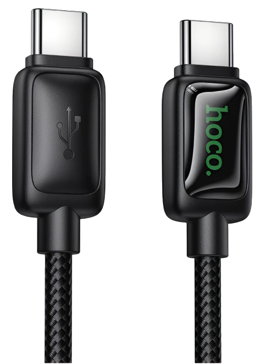 USB-C Daten- und Ladekabel - USB-C HOCO U146, 60W, 1,2m, Schwarz