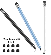 Touchpen Eingabestift Lang Touchscreen Handy Tablet Smartphone UNIVERSAL 2 in 1