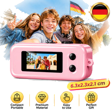 Dual-Objektiv Mini Kompaktkamera 1080P Digitalkamera CCD-Kamera Retro Kamera
