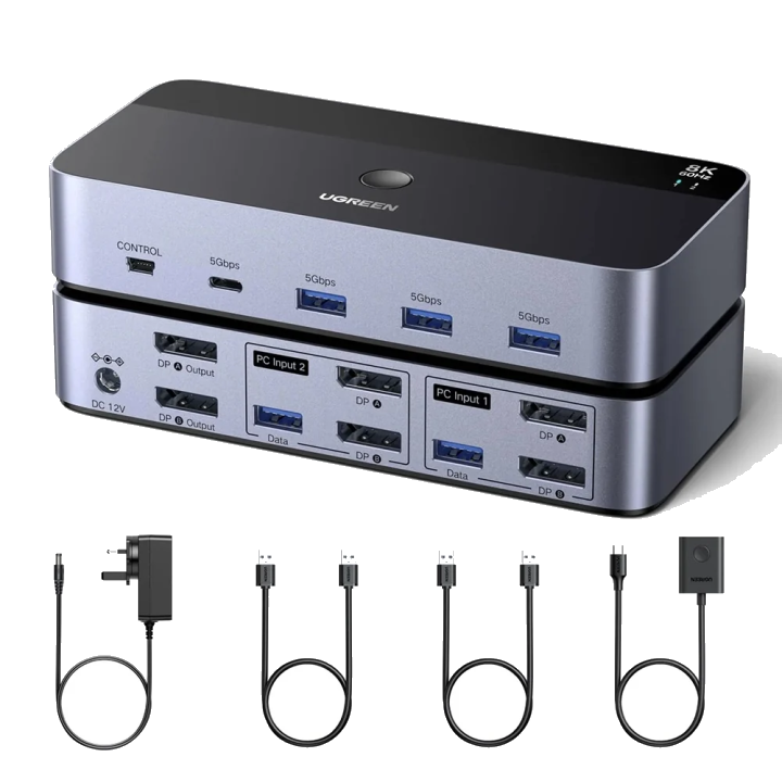 Switch Video DisplayPort UGREEN AK700 (55851), Grau