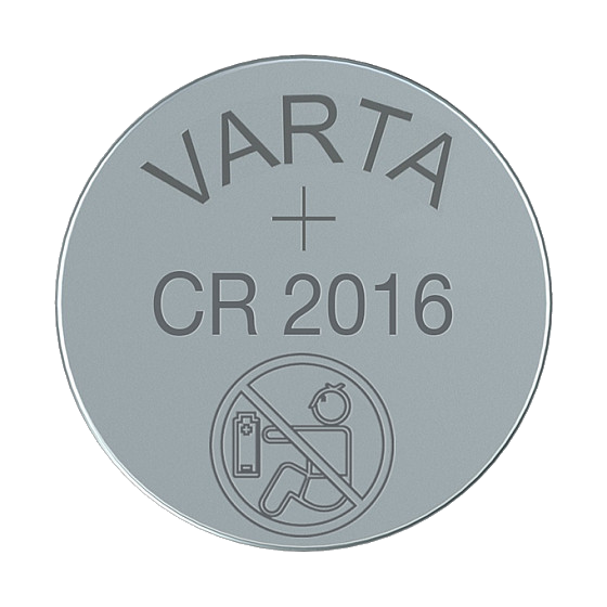 VARTA Lithium-Batterie, Knopfzelle, CR2016, 3 V Electronics, Retail-Blister (5er-Pack)