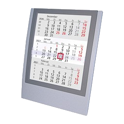 2-Jahres-Kalender Small 2027/2028, silber/anthrazit