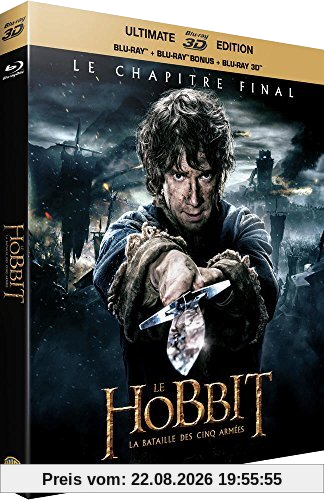 Le Hobbit : La bataille des cinq armées [Combo Blu-ray 3D + Blu-ray + Copie digitale - Visuel lenticulaire]