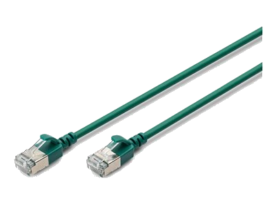 DIGITUS Patchkabel CAT 6A F/FTP Slim 0,30m grün