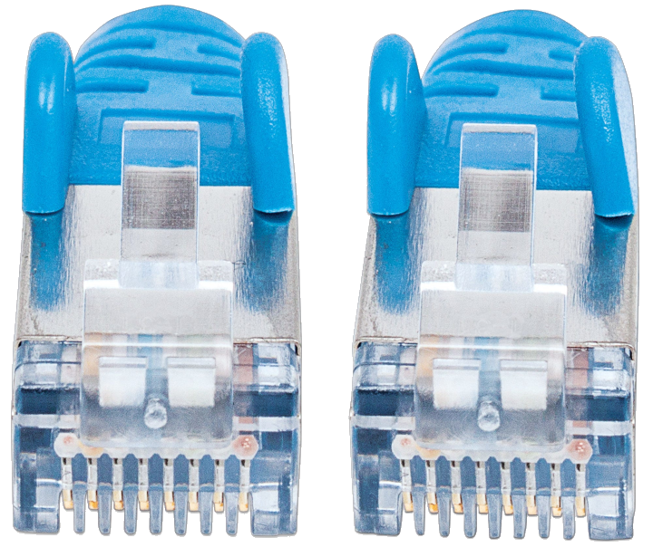 INTELLINET Patchkabel Cat6A CU S/FTP LSZH 1.50m blau