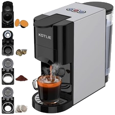 4in1 Kompakt Kaffeemaschine Kapselmaschine Padkaffeemaschine Pulverkaffee