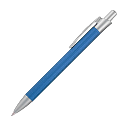 PENKO® Metall-Kugelschreiber Brushed, blaue Mine, blau