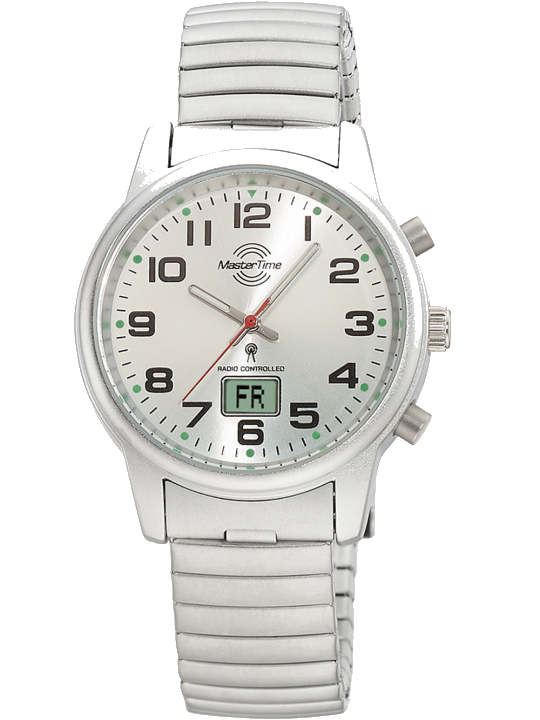Master Time MTLA-10820-42M Damen-Funkuhr Zugband Damenuhr 34mm 3ATM