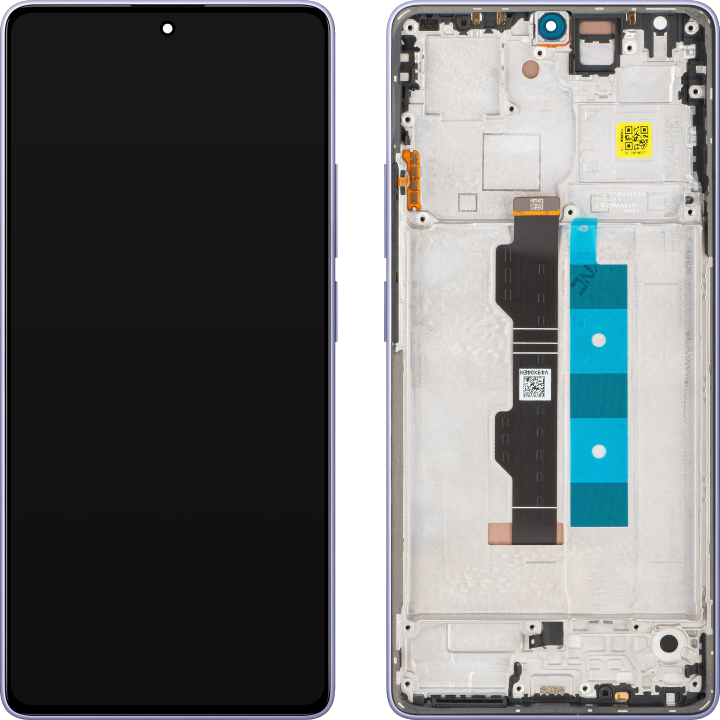 Display mit Touchscreen Xiaomi Redmi Note 14S, mit Rahmen, Violett (Aurora Purple), Service Pack 56000200N6R00