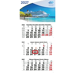 Geiger-Notes Monatskalender Medium Light 3 Bestseller, inkl. Druck, hellgrau