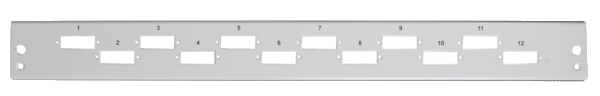 Frontblende 24 x SC Duplex/LC Quad, vertikal, schwarz