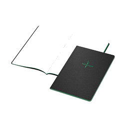 Geiger-Notes Broschur Tablet-Book A4, inkl. Prägung und Farbschnitt grün