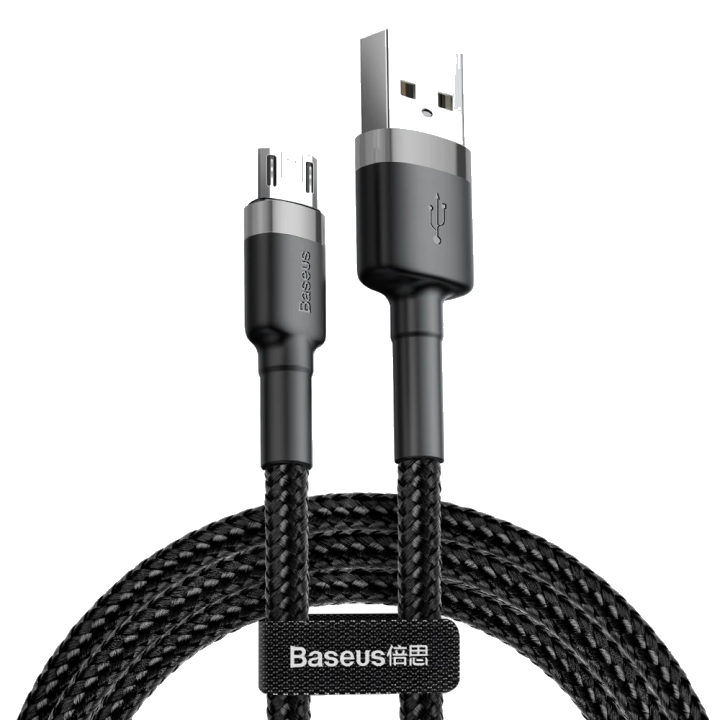 Baseus Cafule USB-A auf microUSB Kabel 18W 1m | Grau | Nylon