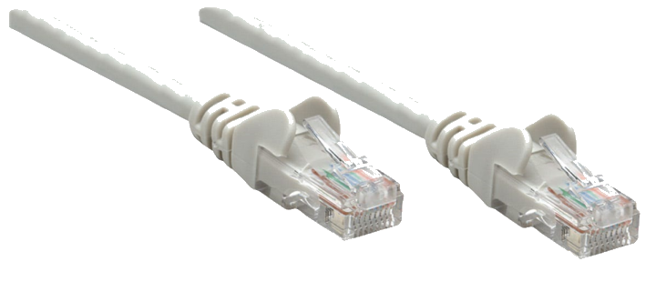 INTELLINET Patchkabel RJ45 U/UTP Cat6 10m Hebelschutz grau