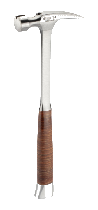 PICARD Ganzstahl Framing Hammer mit Ledergriff Nr. 796 geraut | Gravur möglich