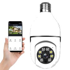 Wi-Fi Smart Lampenbirnen-Kamera E27 Mit Nachtsicht Audio Bidirektional