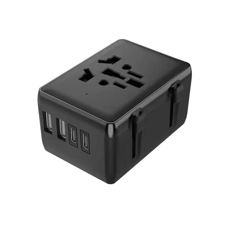 Netzladegerät Techsuit HHT203A Travel, 20W, 3A, 2 x USB-A - 2 x USB-C, Schwarz