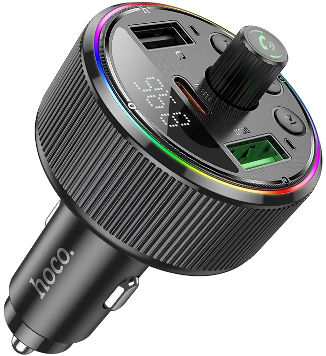 FM Bluetooth Modulator HOCO E82, 2 x USB-A - 1 x USB-C