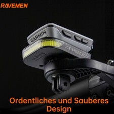 RAVEMEN FR160 Für Garmin GPS Wiederaufladbare Fahrrad Front Kompakt 55g