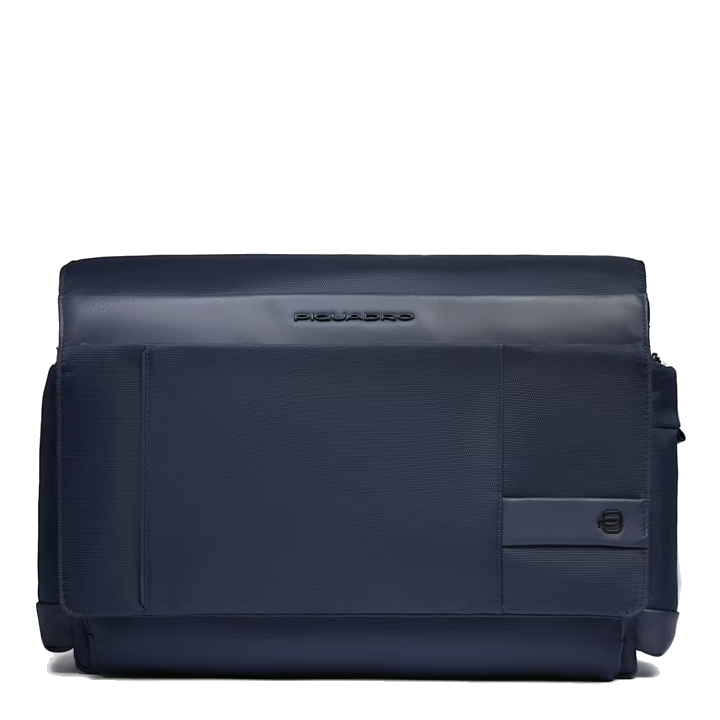 Piquadro W129 Messenger Umhängetasche mit Laptop-Fach 15,6" Blau