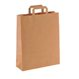 Papier-Tragetasche, 18 x 22 x 8 cm, klein, natur