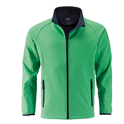 JAMES & NICHOLSON Herren Softshell-Jacke Promo, grün, XXL
