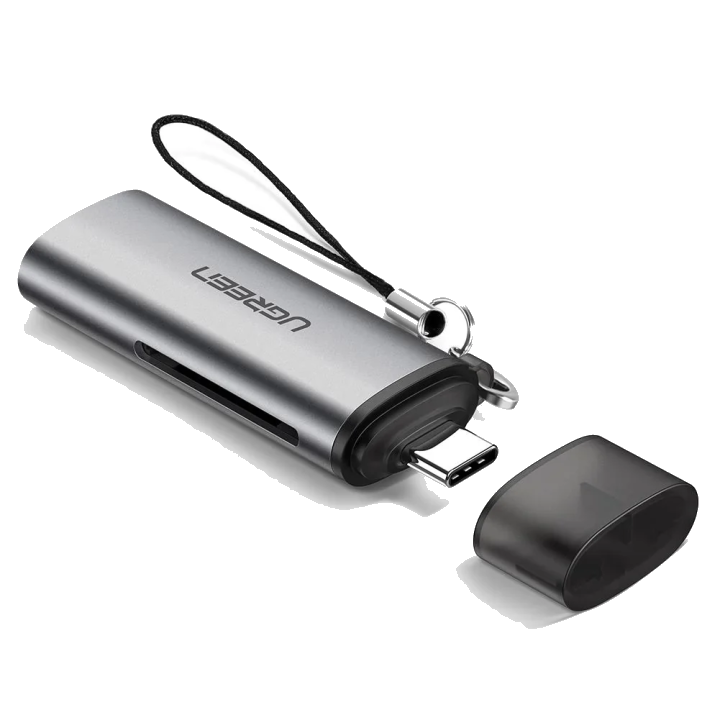 Kartenleser USB-C UGREEN CM184, SD - microSD, Grau