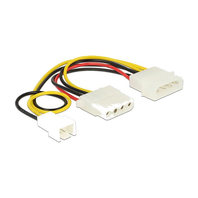 DELOCK Stromkabel Molex 4Pin -> Molex 4pin +3Pin Lüfter
