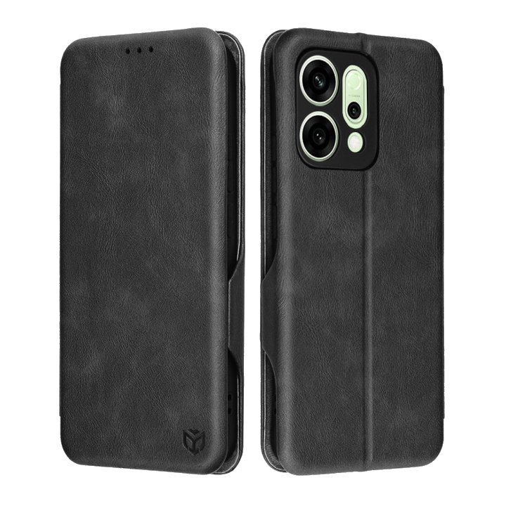 Hülle für Oppo Reno14, Techsuit, Safe Wallet Plus, Schwarz