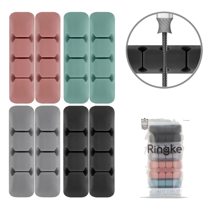 Ringke Kabelorganisator, Set 8 Stück, Verschiedene Farben
