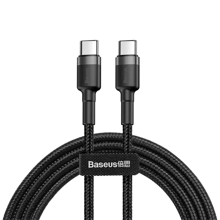 USB-C Daten- und Ladekabel - USB-C Baseus Cafule, 60W, 2m, 2er Set, Schwarz E0418500