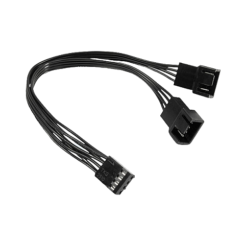 Inter-Tech AC PWM-Y-2, Kabel 15cm, 2-fach (Bulk)