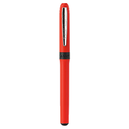 BIC® Rollerball Grip Roller, schwarze Mine, rot/chrom