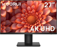 D KOORUI 27 Zoll 4K Monitor IPS 60Hz 4ms Adaptive Sync HDR10 90% DCI-P3 Eye Care