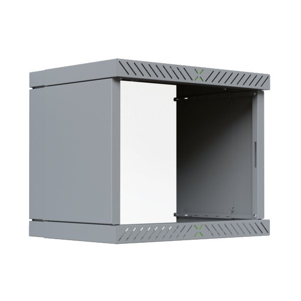 Verkleidung für 19" X-Rack Wandgehäuse, ohne Tür 9HE grau RAL7035 2/3