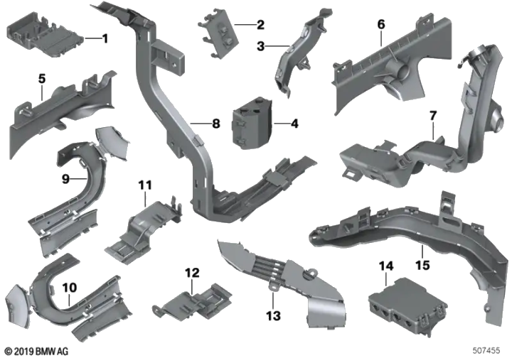 BMW Kabelschacht A-Säule links F20 F21 F22 F30 F32 F33 F36 F39 F8