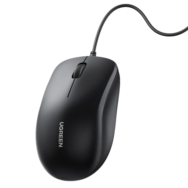 Kabelgebundene USB-Maus UGREEN MU007, 1200DPI, 1,5m, Schwarz